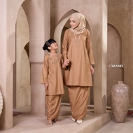 RAF Online Store | Aleeya Kurung Pahang Berpesak Sedondon Ibu & Anak | Premium Cotton Osaka | Teal