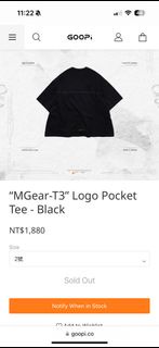 “MGear-T3” Logo Pocket Tee - Black