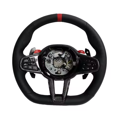Carbon Fiber Leather Steering Wheel for BMW M2/M3/M4 X3 X5 G87 G80 G82 G20 G21 2020-2024, Sport Perf