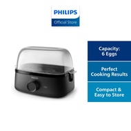 (NEW) PHILIPS Electric Egg Cooker 3000 Series HD9137/91, 400W, Poached, Soft, Medium, Hard Boil, 6 E