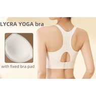 Yoga Lycra bra woman quick drying high-strength shockproof sports bra fitness breasted wireless bra