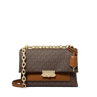 Michael Kors Cece Medium Flap Chain Shoulder Bag (Brown)