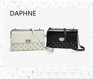 Daphne/達芙妮旗下鞋櫃新款女包 時尚優雅鉚釘格子花紋日常手提單肩多用女包 全新清倉 挑戰最低價 任選3件免運費