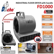 DACHO 1000WATT INDUSTRIAL FLOOR DRYER BLOWER WITH HANDLE & WHEEL FD1000 - HEAY DUTY - 6 MONTHS LOCAL