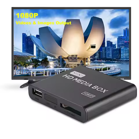 Full HD Mini 1080P Media Player Box Support USB MMC RMVB MP3 AVI MKV Media Player High Definition Me