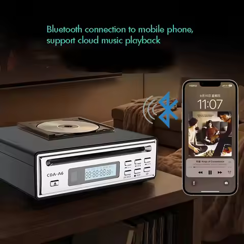 Portable Bluetooth CD Player HiFi Audio Home CD Ripper Desktop CD Player with Input And Output for M