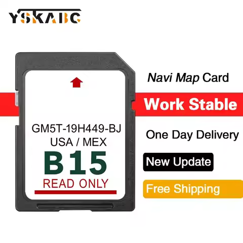 for Ford F150 Media Navigation B15 Map USA MEX Sat Nav SD Card GM5T-19H449-BJ with Anti Fog Reaview 