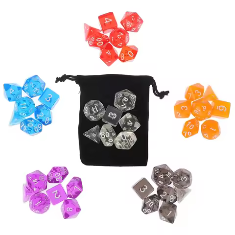 1/2set DnD Polyhedral Dice Set for Tabletop Games RPG MTG D4 D6 D8 D10 D% D12 D20 6Colors for Choose