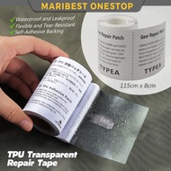 1 Roll 8cm x 115cm TPU Tape Repair Patch For Swimming Pool Air Matress Repair Tape Waterproof Flysheet Tent Repair Kit