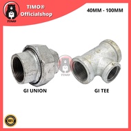 40MM-50MM Galvanized Iron GI Short Bend Union Tee Multi Type Pipe Fitting Connectors Water Pipe Syst