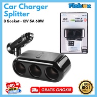 3-Hole Car Lighter Plug Car Lighter Splitter 3 Socket 12V 5A 60W CHOGUS BM-001