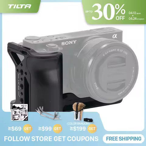 TILTA TA-T56-LMP-B L-Bracket Mounting Plate for Sony ZV-E10 - Black