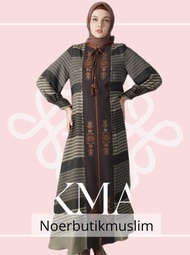 Hikmat Fashion Original A8966-02 Abaya Hikmat  noerbutikmuslim Gamis