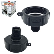 WOLFAY IBC Ton Barrel Connector, S60 Plastic IBC Tank Adapter, Garden Water Connectors Accessories IBC Fitting Hose Connector Ton Barrel