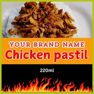 ﹊ ♒ ◇ WATERPROOF CHICKEN PASTIL STICKER LABELS