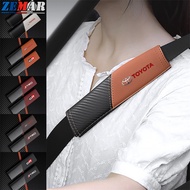 2Pcs Toyota Universal Car Seat Safety Belt Covers Leather Belt Shoulder Pad Car Seat Belt Shoulder Protectors Interior Accessories For Toyota Agya Raize Calya Avanza Veloz Rush Kij