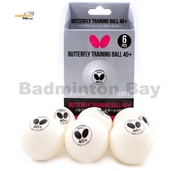 Butterfly Training Ball 40+ Plastic Table Tennis Ping Pong Ball 40mm (6 Balls)