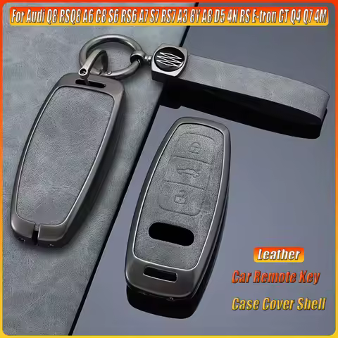 For Audi Q8 RSQ8 A6 C8 S6 RS6 A7 S7 RS7 A3 8Y A8 D5 4N RS E-tron GT Q4 Q7 4M New Leather Car Remote 