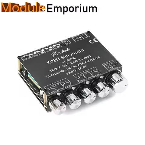 XY-S100L 50WX2+100W 2.1 Channel High Low Bass Class D Ble Digital Audio Stereo Subwoofer Amplifier A