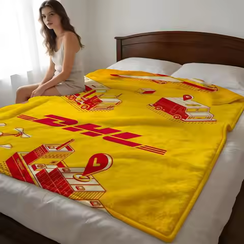 Throw High-Density Short Plush Blanket For Sofa Nap Air-Conditioned Room Soft Skin-Friendly DHL Expr