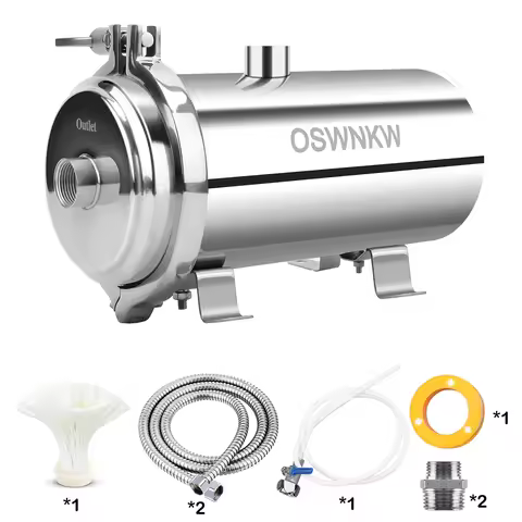Large flow PVDF whole house ultrafiltration water purifier 0.01um pre-filter SUS304 service life 5 y