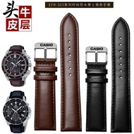 Casio Watch Strap casio casio Genuine Leather Watch Strap EFS-S500BL/EFR-303/517L Men's Calfskin Bracelet