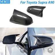 For Toyota Supra A90 2018-2024 Car Real Carbon Fiber Replacement Rearview Mirror Cover Accessories