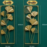 New 3D Golden Ginkgo Leafs Wall Decor Set 2 Pcs Gold Wall Decorations Home Wall Decor