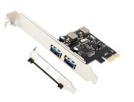 USB3.0 PCI-E擴充卡 2port 擴充卡  免電源版(win8.1和win10免驅動)