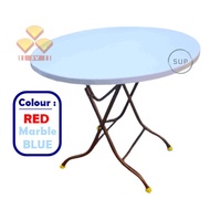 3V Plastic Round Fordable Table 3f x3f / Study Table / Restaurant Furniture / Meja Lipat