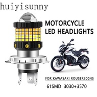 HYS 1PCS FOR KAWASAKI ROUSER200NS H4 LED Motorcycle Headlight Dual Color 3200K Yellow 6500K White 12