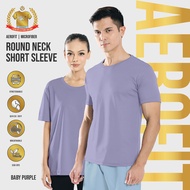 888co AeroFit Microfiber Round neck Short sleeve Tshirt Jersey T shirt Lelaki Baby Purple