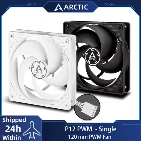 ARCTIC P12 PWM Fan, 120mm Case Fan with PWM, Pressure-optimised, Quiet Motor, Computer, Fan Speed: 2