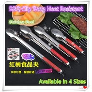 BBQ Clip Tongs Heat Resistant Ayam Potong Barbeque Kitchen Tongs Stainless Steel Food Clipper Picker