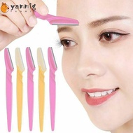 YANMIG 15pcs Face Eyebrow Razor, Simple Portable Three Colors Shaver Dermaplaning, Painless Eyebrow 