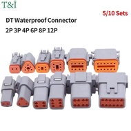 5/10/20Sets Deutsch DT Waterproof Connector Electrical Wire Socket Plug For Car 2P/3P/4P/6P/8P Kit B