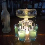 Gazechimp โปร่งใส6 Shot Glass Wine Dispenser ชั้นวางไวน์สำหรับของขวัญปาร์ตี้ Bar Home
