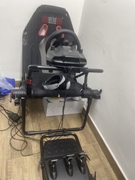 Logitech G923 賽車軚盤 + gt lite腳踏及軚盤架 +ps vr 2