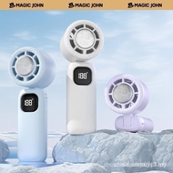 NEW - MAGIC JOHN 3 in 1 Mini Handheld Cooling Fan, 100 Speed Wind Power & Ice Cooling Function, all 