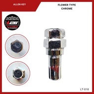 12mm LT-018 ALLEN KEY CHROME FLOWER TYPE