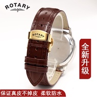 Rotary rotary Watch Strap Genuine Leather Original Men Women Bracelet Steel Butterfly Buckle Leather