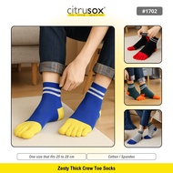 CITRUSOX Zesty Thick Cushioned Crew Toe Socks (25-28 cm fits EU 41-45) #1702
