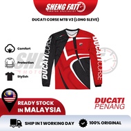 DUCATI CORSE MTB V2 - Long-sleeve Technical T-shirt - Lightweight Breathable Cycling Shirt by Drudi 