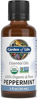 Garden of Life Essential Oil, Peppermint 1 fl oz (30 mL), ]USDA Organic & Pure, Undiluted & Non-GMO 