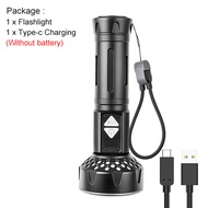 Asafee 3580 Strong Outdoor Flashlight Portable Dual Type-C Interface Charging Cable Light Rechargeab