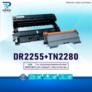 ตลับหมึก+ตลับดรัม TN2280+DR2255 TN-2280/2280/DR-2255/d2255/2255 For Brother HL-2130/HL-2240D/HL-2250