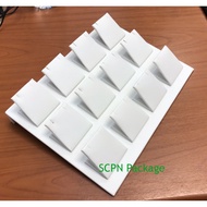 White Pu Slanted Earring Display Stand (15.5cm X 20.5cm X 4.5cm)