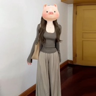 Female New Look Korean Inspired Three-Piece Outfit - Stylish Early Autumn Set 77WV