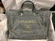 Chanel Deauville 牛仔布Tote Bag shopping bag平過原價