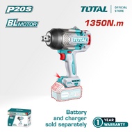 TOTAL Tools Cordless Impact Wrench + Battery + Charger (20V / 1350Nm / 3/4" / Brushless) TIWLI201355